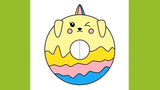 donut squishy easy draw unicorn