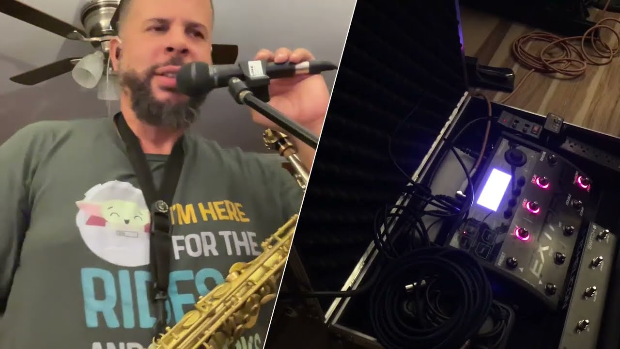 Saxophone with guitar pedal fx test Part 1 YouTube
