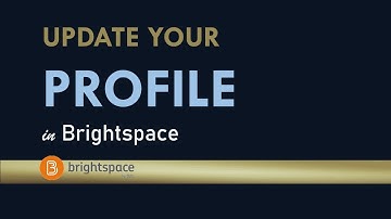 Update Your Profile in Brightspace