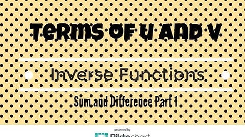 How to write inverse trig expression in terms of u and v. Sum and Difference. Part 1