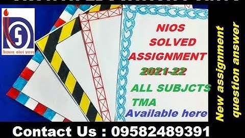 NIOS 12th class (ENGLISH-302) Assignment Question 2021-22 FREE | Download Answer