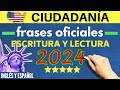 2022 - EXAMEN DE ESCRITURA Y EXAMEN DE LECTURA: frases oficiales del examen de ciudadanía americana
