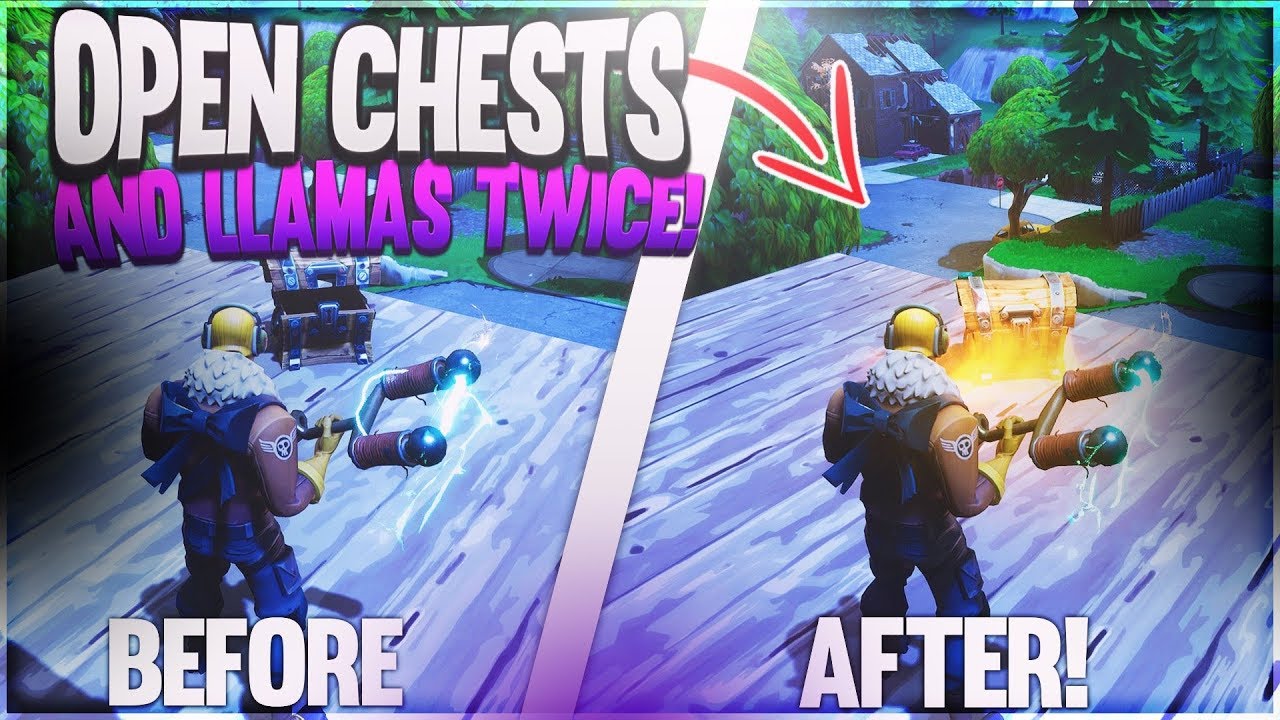 How to open the same chest/llama TWICE in Fortnite! Open Chests/Llamas