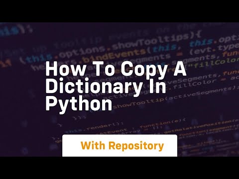 How to copy a dictionary in python