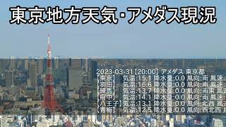東京地方の天気現況/20230331_2000/TOKYO AMEDAS update