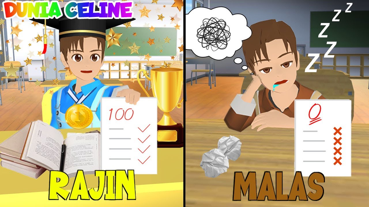 Yuta Murid Kota Rajin🧠 VS Yuta Murid Kampung Malas😴| Sakura School Simulator