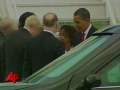 Raw Video: Obamas Arrive in Moscow