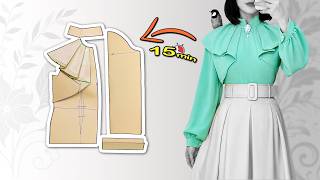 How to Draft a Stunning Cape Collar Blouse Pattern | Easy Tutorial