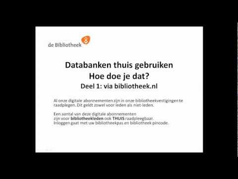 Databanken thuis te gebruiken, deel 1: via bibliotheek.nl