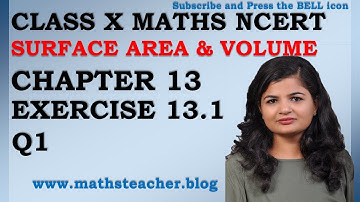 Chapter 13 Surface Area and Volume Ex 13.1 Q1 Class 10 Maths NCERT @MathsTeacher