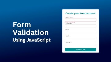 Create Form Validation Using JavaScript