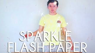 Sparkle Flash Paper In Slow Motion - Fire Magic Tricks