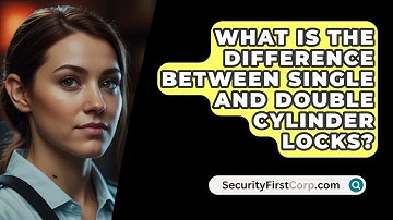 What Is The Difference Between Single And Double Cylinder Locks? - SecurityFirstCorp.com