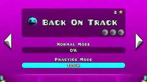 Geometry Dash level 2 Back on Track 100% Complete (All coins)
