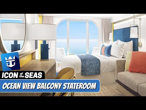 Icon Of The Seas | Ocean View Balcony Walkthrough Tour | Royal Caribbean 2024 | 4K