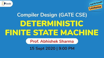 Compiler Design (GATE CSE) - Deterministic Finite State Machine - 15 Sep, 9 PM