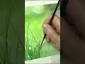 Grass with Pearls of Dew #2  -  Watercolor Painting #shorts