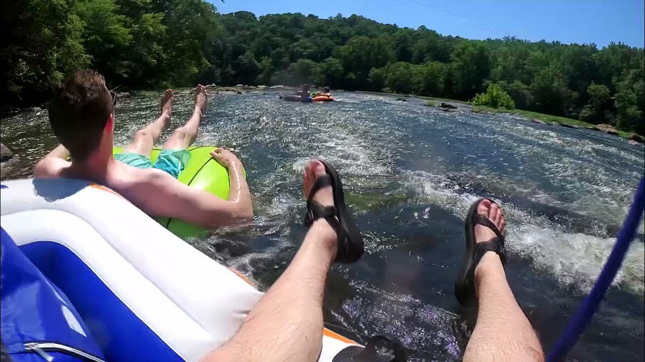 Taking the Walmart Patherfinder Raft on a River Float 