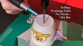 How to drill drainage holes through hard plastic cups or containers. 🌱