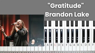 Gratitude - Piano Tutorial and Chords - Brandon Lake