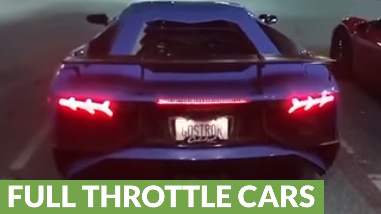 Lamborghini Aventador SV spits fire when revved