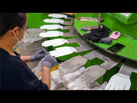Process of Making Cotton Glove in Korean Factory