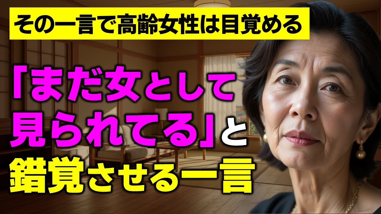 シニア女性に「まだ女として見られてる」と錯覚させる魔法のフレーズ【恋愛心理学／ブラック心理学】