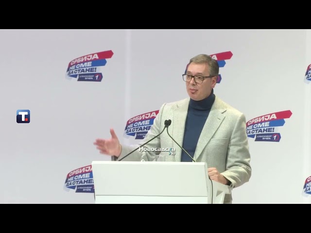 Vučić na predizbornom skupu u Kruševcu
