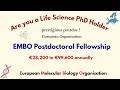 EMBO Postdoctoral Fellowship for Life Science Researchers | Eligibility & Application Guide