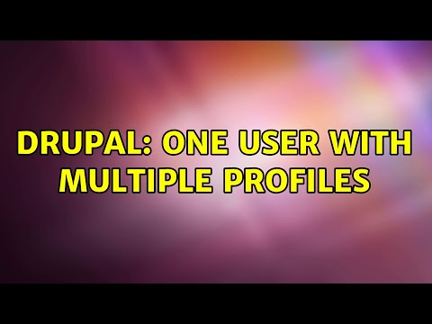 Drupal: One user
