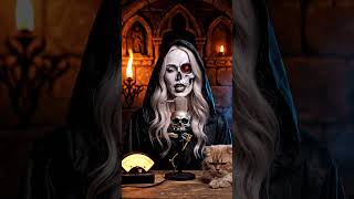 Dark art, dark fantasy, macabre, grim reaper, reaperess, skeleton art, skull art, gothic art.