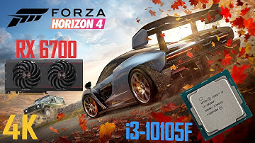 AMD RX 6700 + Intel Core i3-10105f in Forza Horizon 4 | 4K benchmark tests
