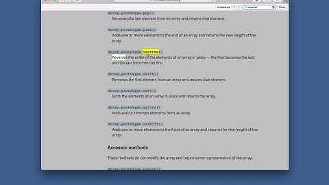 Section 3.4: “More array methods”