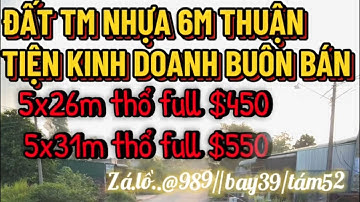 ĐẤT MẶT TIỀN NHỰA 6M – VỊ TRÍ ĐẮC ĐỊA NGAY KHU DÂN CƯ – GẦN TRƯỜNG HỌC 💰450🍠 5x26m thổ hết đất 