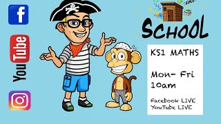 KS1 MATHS at 10am in THE SHED SCHOOL Monday 18th May