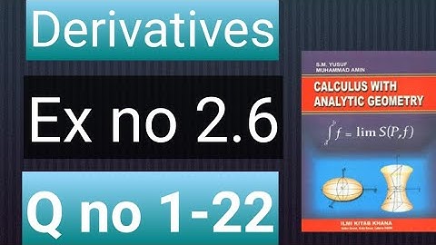 How to solve Q no 1-22 Ex no 2.6 3rd year part 1 ADP Bsc  calculus with analytic geometry Mathcity
