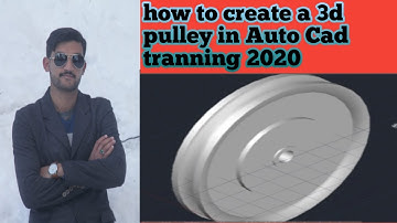 How to draw a 3d pulley in Auto Cad tranning by mechanical 2020 command loft revolve