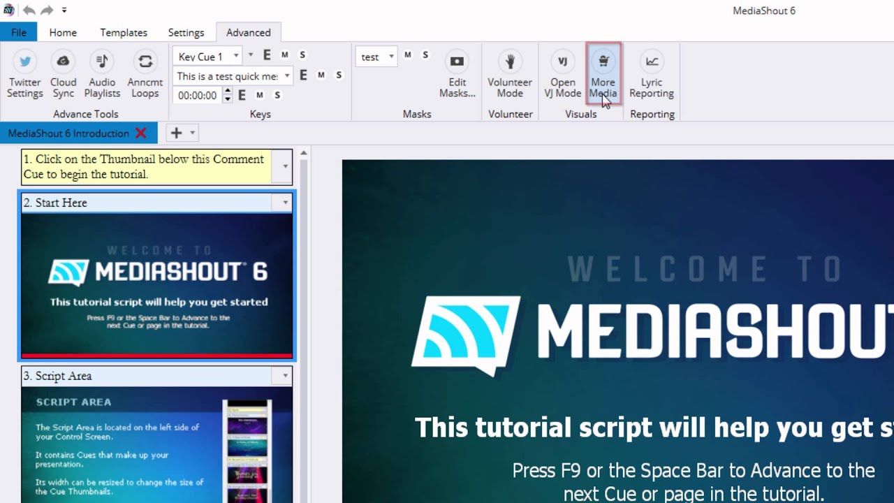 how to make mediashout 6 full screen display