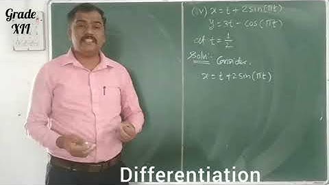 Differentiation: Exercise 1.4: Part-3 & Derivatives Of Parametric Functions