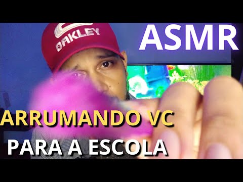ASMR ARRUMANDO VOCÊ PARA A ESCOLA - PEDIDO (SONS DE BOCA, TOQUE NA TELA)