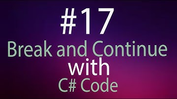 Break and Continue in C# urdu | C# GAMER |