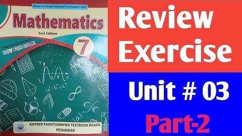 Review Exercise unit 3 square and square root class 7th Math kpktbb and ptb p-2| New course 2023