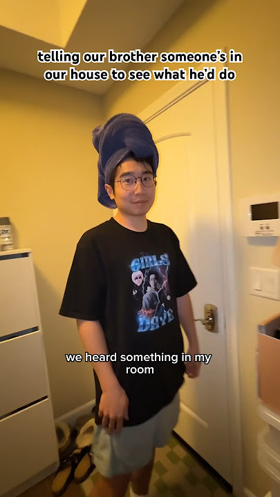 Pranking our brother saying someone’s in our house to see what’s he do