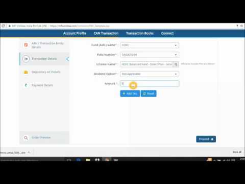 How to purchase mutual funds through MF Utility English Demo
