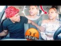 PICKING MY BOYFRIEND UP WITH MAYO ON MY LIPS SMELLING LIKE ANOTHER MAN PRANK ** bad idea**