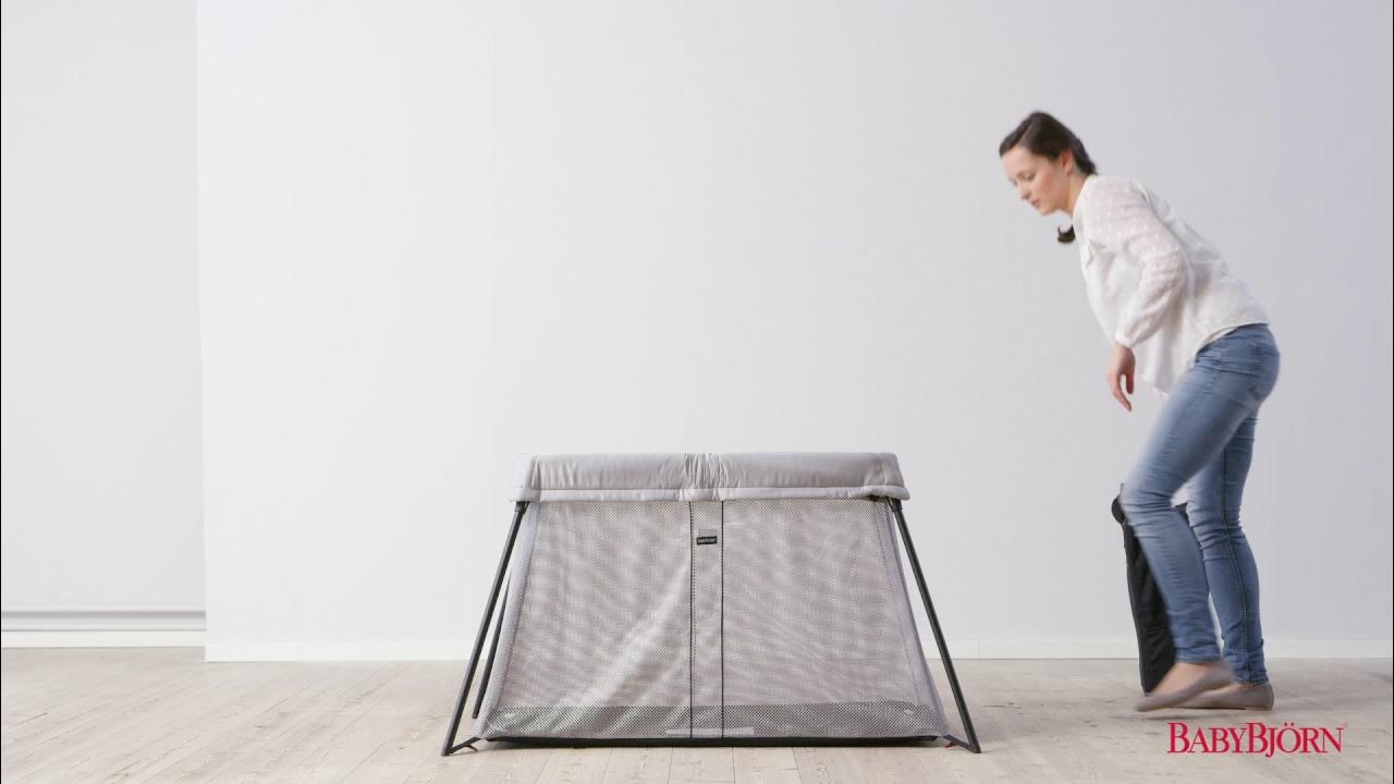 How to fold up BABYBJÖRN Travel Crib Light option 1 tutorial YouTube