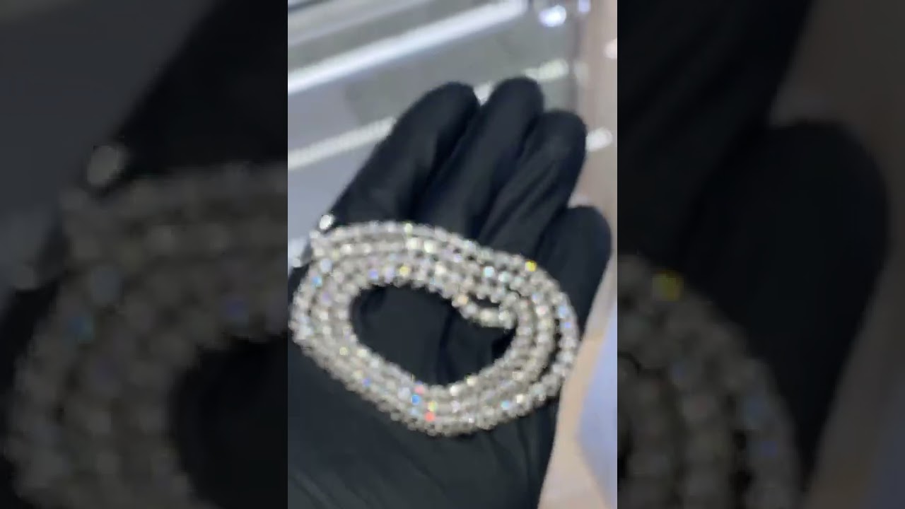 Vs1 Clarity Tennis Chain 14k White Gold 8.00ct Natural Diamonds 