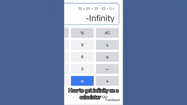 How to get infinity on a calculator