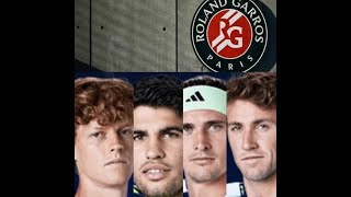 Jannik Sinner vs Carlos Alcaraz -Sacha Zverev vs Casper Ruud  -Semis Roland Garros  REACCIÓN EN VIVO