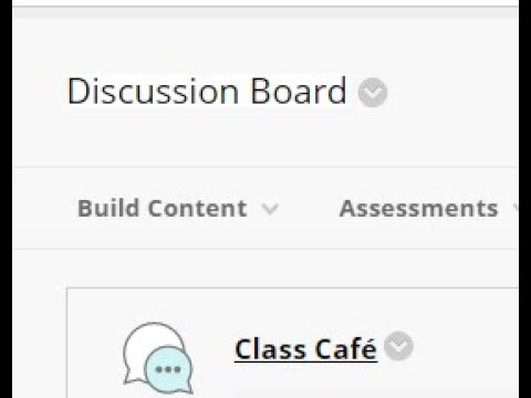 CCBC - BlackBoard- Discussion Board